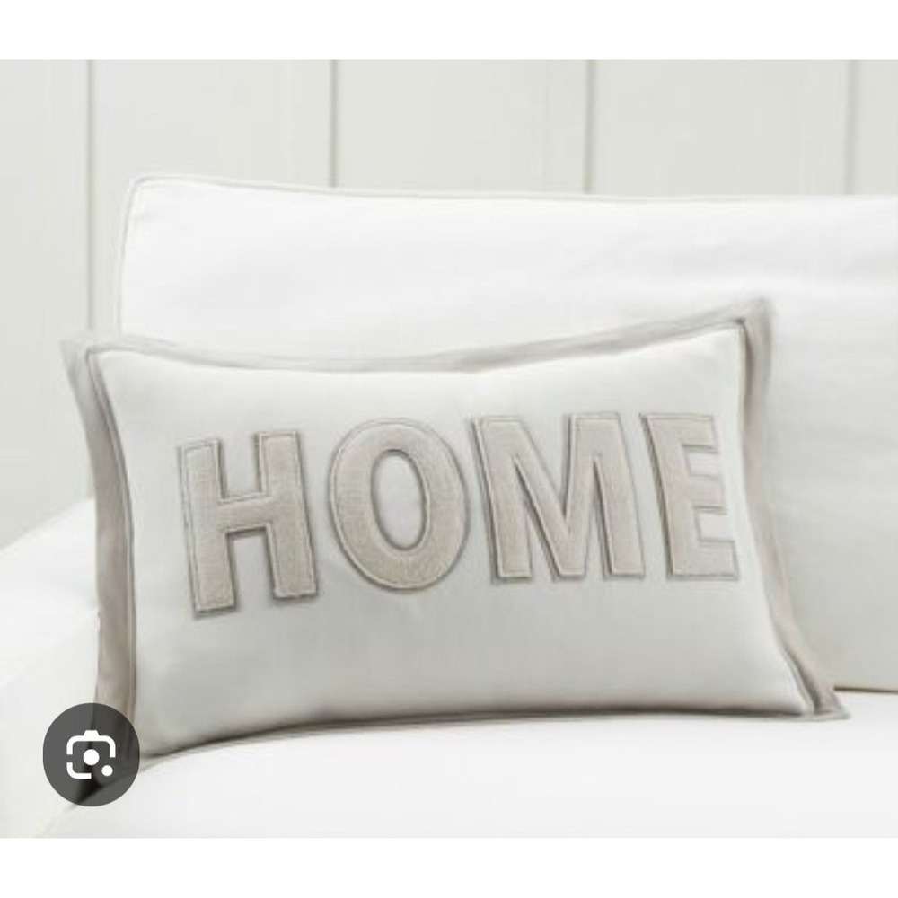 Pottery Barn HOME Applique 16 X 26" Throw Pillow With Featherdown Insert